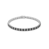 Black Diamond Tennis Bracelet in 14K Solid Gold