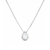 Drop Necklace in 14K Gold with Bezel Set Diamond