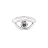 Evil Eye Shape  Ring in Gold with Diamonds
