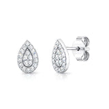 Pear Shape Earrings in Gold with Diamonds