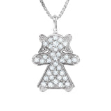 New Mom Necklace in Gold with Diamonds