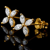 Butterfly Earrings in Solid 14K Gold with Diamonds