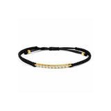 צמיד מקרמה חוט שעווה בזהב עם יהלומים 