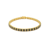 Black Diamond Tennis Bracelet in 14K Solid Gold