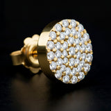 Classic 14K Gold Men’s Diamond Disc Studs