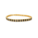 Black Diamond Tennis Bracelet in 14K Solid Gold