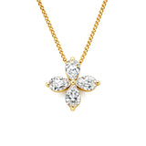 Cross Pendant in 14K Solid Gold with Natural Diamond