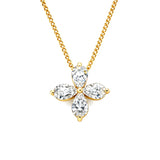 Cross Pendant in 14K Solid Gold with Natural Diamond
