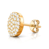 Classic 14K Gold Men’s Diamond Disc Studs