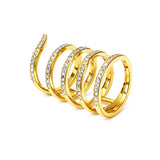 Spiral Style Ring in Gold with 70 Diamonds 0.70ct