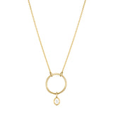 Solitaire Diamond Necklace in 14K Solid Gold