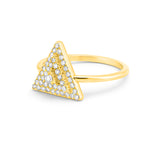 Pyramid Pave Ring in Gold with 40 Diamonds 0.20ct